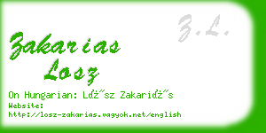 zakarias losz business card